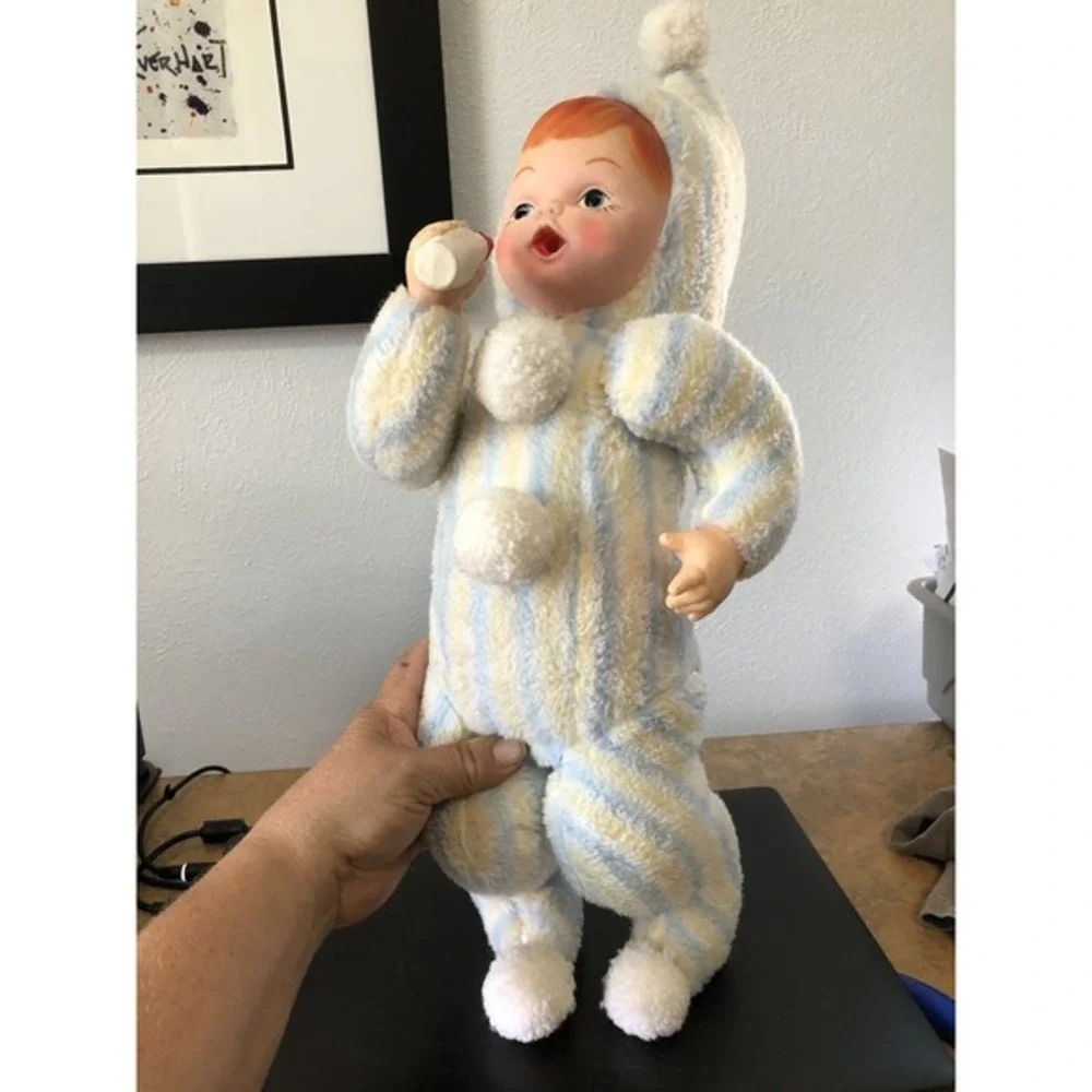 Vintage Plush Rubber‎ Face baby in PJ's